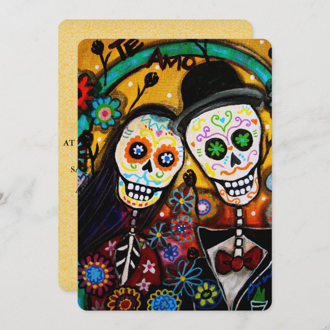 DIA DE LOS MUERTOS WEDDING INVITATION (Front/Back)
