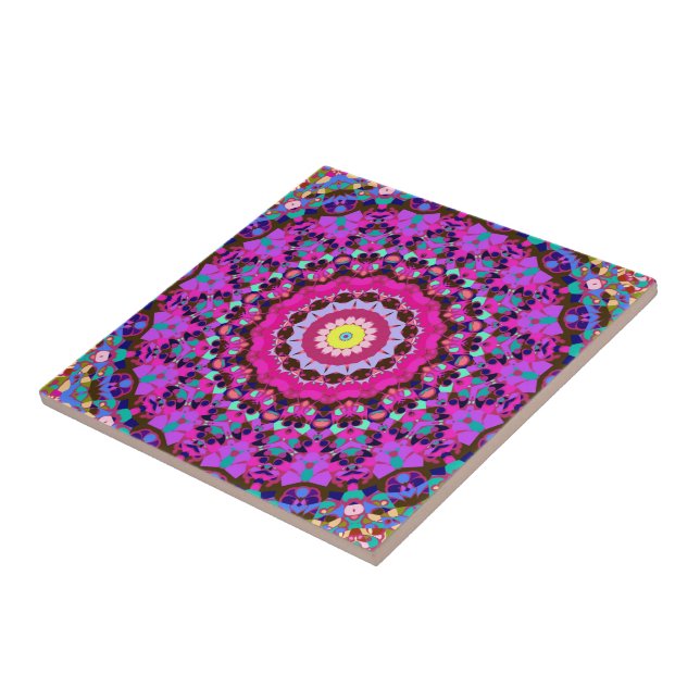 Dia de los Wild Colours Kaleidoscope Tile (Side)