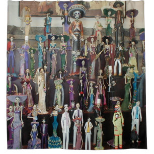 Día de Muertos (Day of the dead) shower curtain