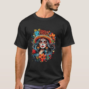 Dia De Muertos La Catrina Day Of The Dead Sugar Sk T-Shirt
