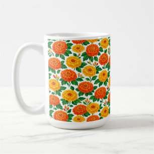 Dia de Muertos, Marigold Fiesta Coffee Mug