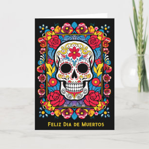 Dia de Muertos Sugar skull folded card