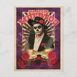 Dia De Muertos Sugar Skull Postcard