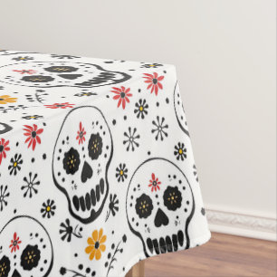 💀Día de Muertos, sugar skulls Tablecloth