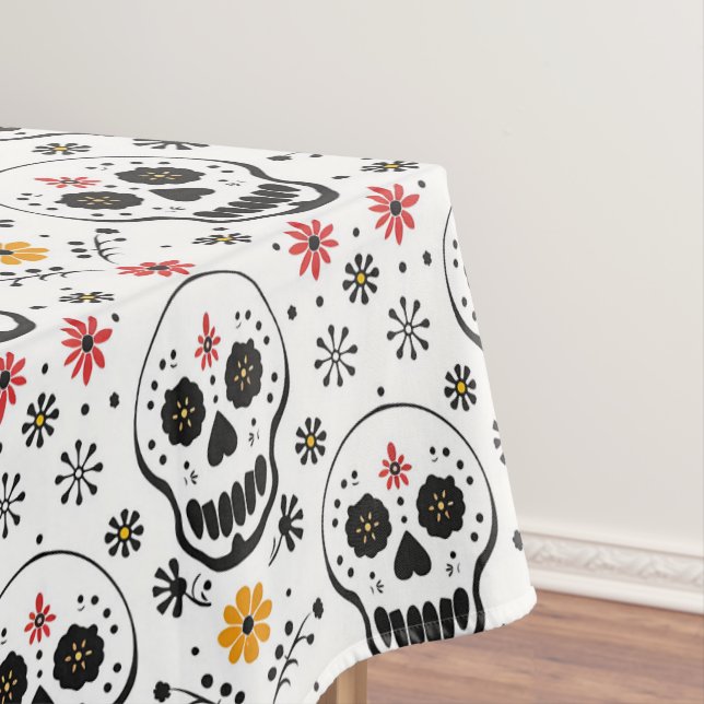 💀Día de Muertos, sugar skulls Tablecloth (In Situ)