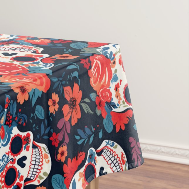 💀Día de Muertos, sugar skulls Tablecloth (In Situ)