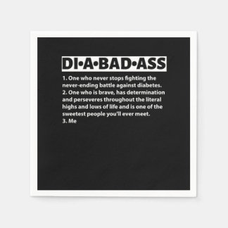 Diabadass Diabetes Awareness Diabetic Gift Napkin