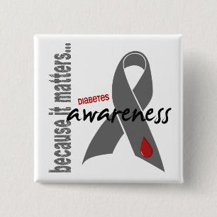 Diabetes Awareness 15 Cm Square Badge