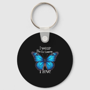 Diabetes Awareness Butterfly Family Support T1d Wo Key Ring