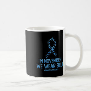 Diabetes Awareness Butterfly Ribbon In November We Coffee Mug