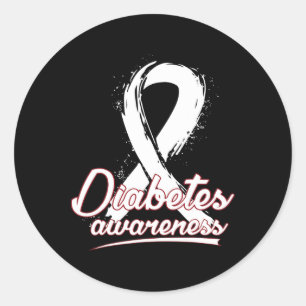 Diabetes Awareness Cancer Awareness  Classic Round Sticker
