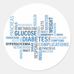 Diabetes Awareness  Classic Round Sticker