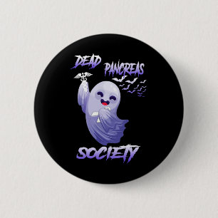 Diabetes Awareness Dead Pancreas Society Ghost Hal 6 Cm Round Badge