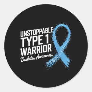 Diabetes Awareness Design 30 Classic Round Sticker