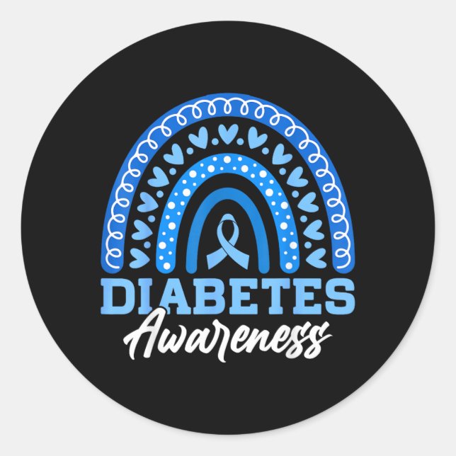 Diabetes Awareness Design 41 Classic Round Sticker (Front)