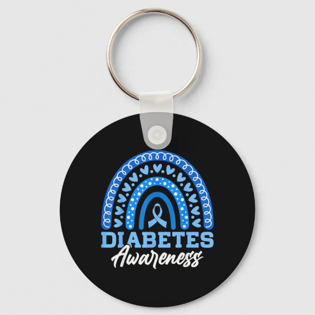Diabetes Awareness Design 42 Key Ring (Front)