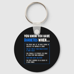 Diabetes Awareness Diabetes Type 1 Fun Pun Or Quot Key Ring