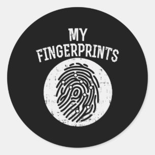 Diabetes Awareness Diabetic My Fingerprints Type 1 Classic Round Sticker