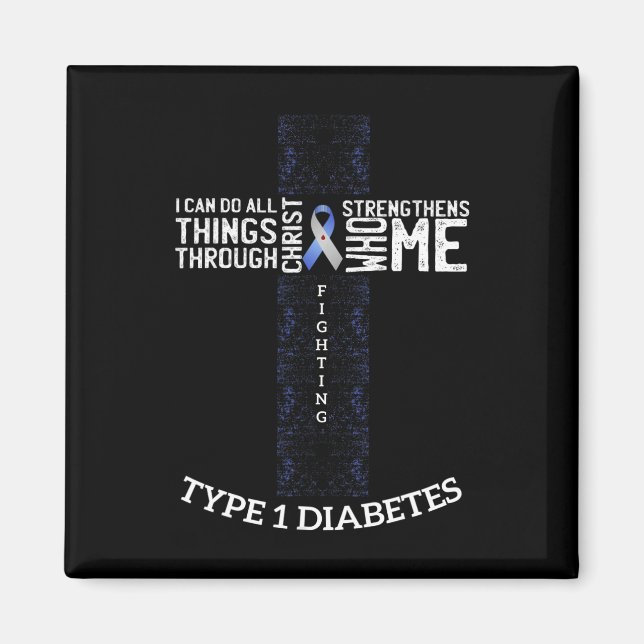 Diabetes Awareness Diabetic Warrior Gift Tee  Magnet (Front)