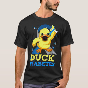Diabetes Awareness Duck Fiabetes For Mens T-Shirt