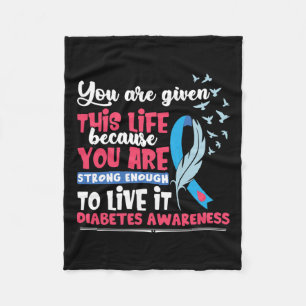 Diabetes Awareness  Fleece Blanket