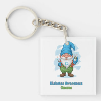 Diabetes Awareness Gnome PNG | Cute Diabetes Key Ring