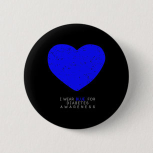 Diabetes Awareness Heart  6 Cm Round Badge