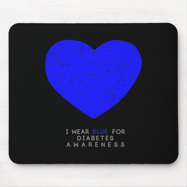 Diabetes Awareness  Heart Mouse Pad (Front)