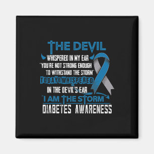 Diabetes Awareness I Am The Storm Devil  Magnet