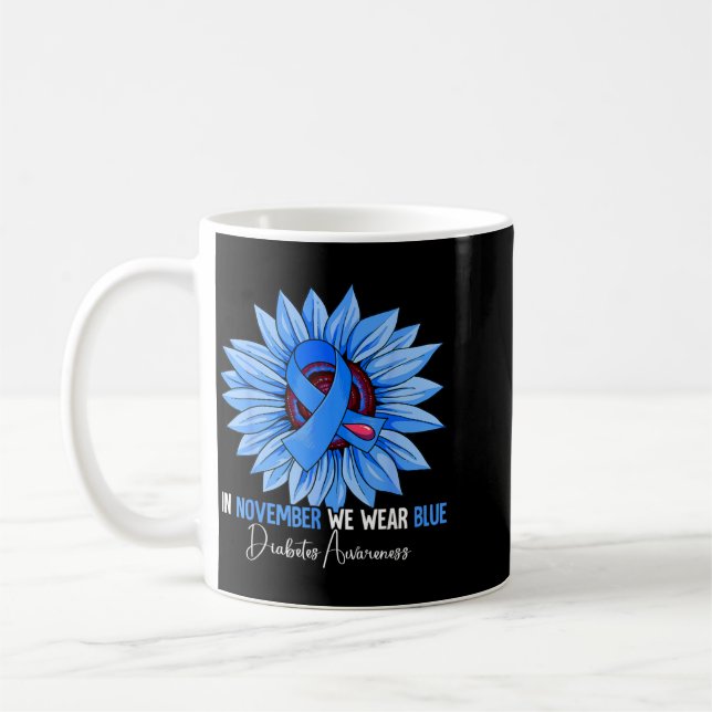 Diabetes Awareness Illustration Coffee Mug (Left)