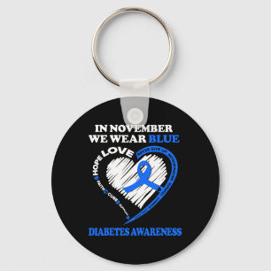 Diabetes Awareness In November We Wear Blue  Key Ring