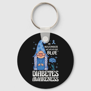 Diabetes Awareness. In November We Wear Our Blue. Key Ring