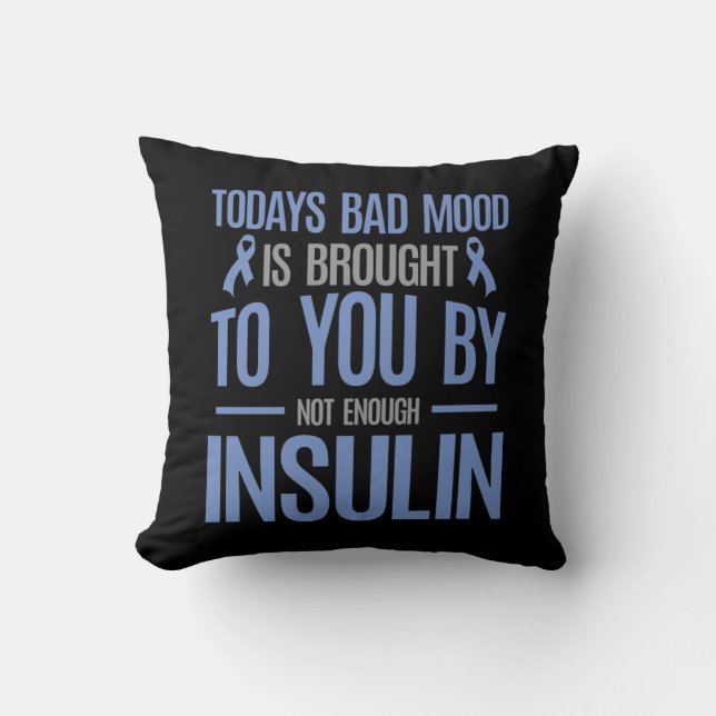 Diabetes Awareness Insulin Warrior Diabetic Cushion (Front)