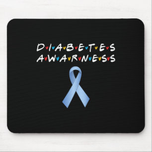 Diabetes Awareness Month Blue Ribbon Diabetic Appa Mouse Pad