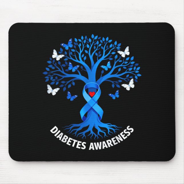 Diabetes Awareness Month Diabetic Blue Mouse Pad (Front)