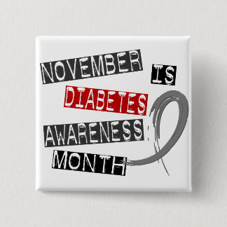 Diabetes Awareness Month L1 15 Cm Square Badge