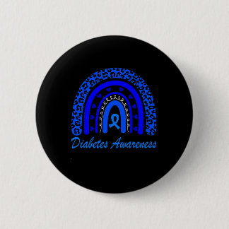 Diabetes Awareness Month Leopard Rainbow Women  6 Cm Round Badge