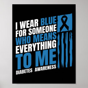 Diabetes Awareness Month Messy Bun Mother T1 T2  Poster