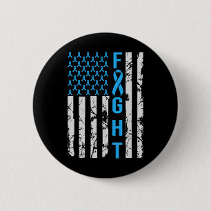 Diabetes Awareness N USA Flag Distressed For Type  6 Cm Round Badge