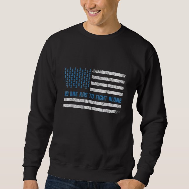 Diabetes Awareness No One Has To Fight Alone Ameri Sweatshirt (Front)