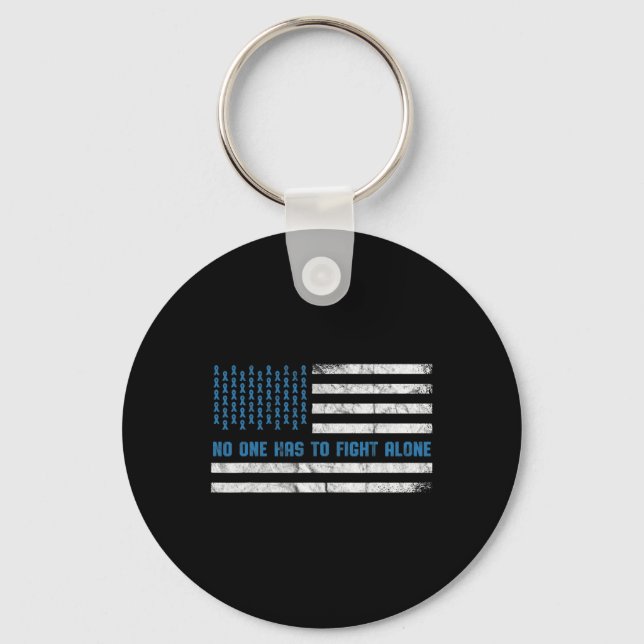 Diabetes Awareness Nobody Has To Fight Alone Ameri Key Ring (Front)