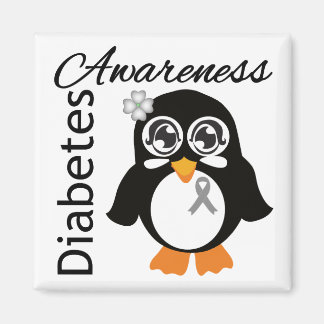 Diabetes Awareness Penguin Magnet