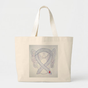 Diabetes Awareness Ribbon Custom Art Tote Bag