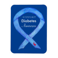 Diabetes Awareness Ribbon Custom Fridge Magnets