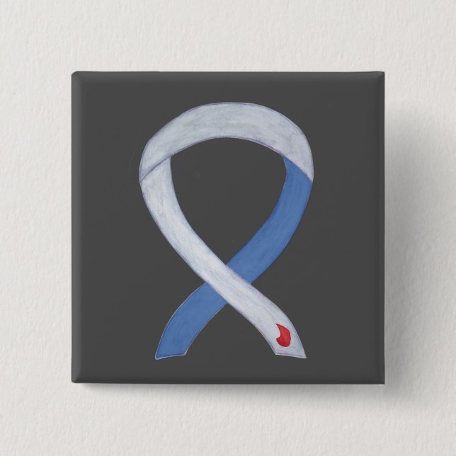 Diabetes Awareness Ribbon Custom IDDM Pins (Front)
