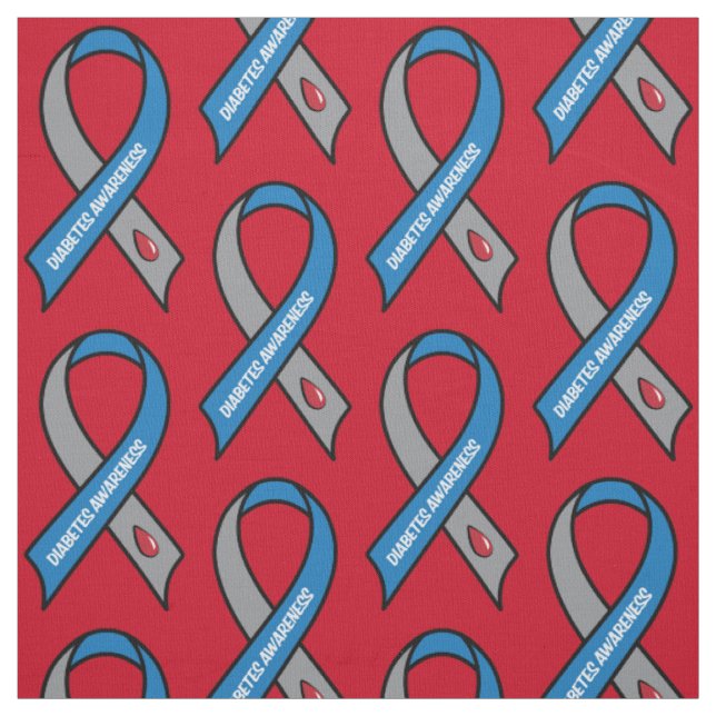 Diabetes Awareness Ribbon Fabric (Swatch)
