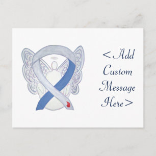Diabetes Awareness Ribbon IDDM Angel Postcard