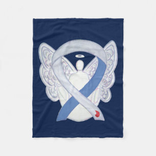 Diabetes Awareness Ribbon IDDM Angel Soft Blanket