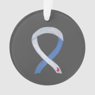 Diabetes Awareness Ribbon IDDM Custom Ornaments