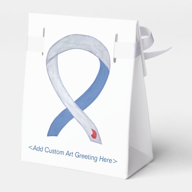Diabetes Awareness Ribbon IDDM Party Favour Boxes (Back Side)